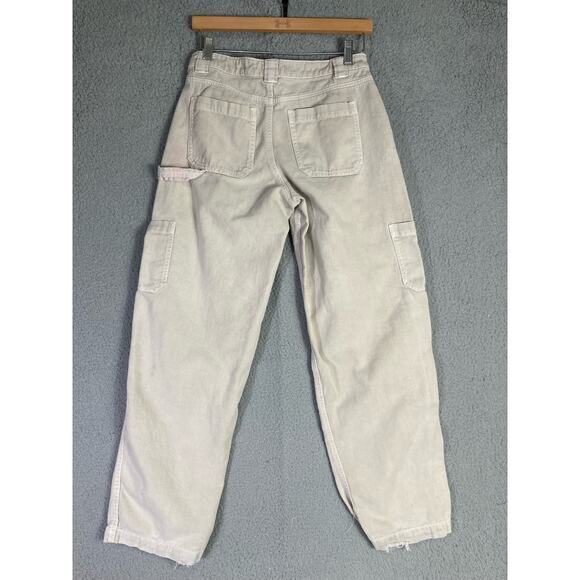 Women's Beige High Waisted Cargo Pants Size 1 Garage - Picture 9 of 11